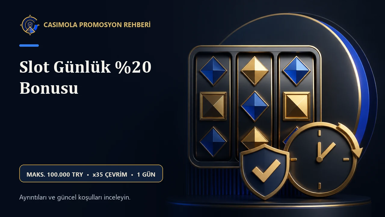 Casimola slot günlük yüzde 20 bonusu özeti