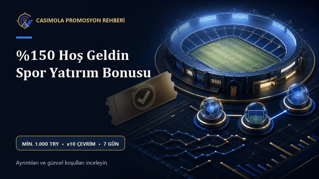 Casimola yüzde 150 spor hoş geldin yatırım bonusu fırsatı